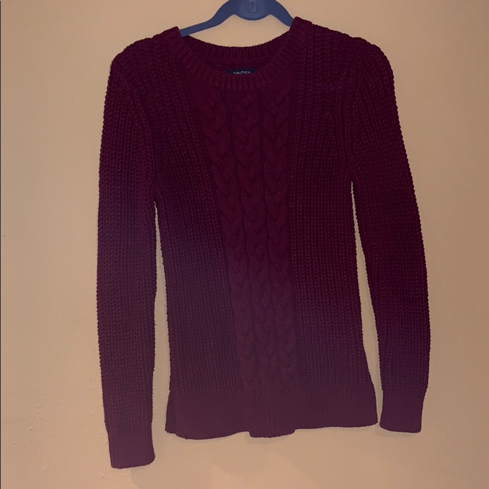 maroon sweater, never worn